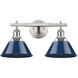 Yep Orwell Vanity Wall Light in Pewter, Navy