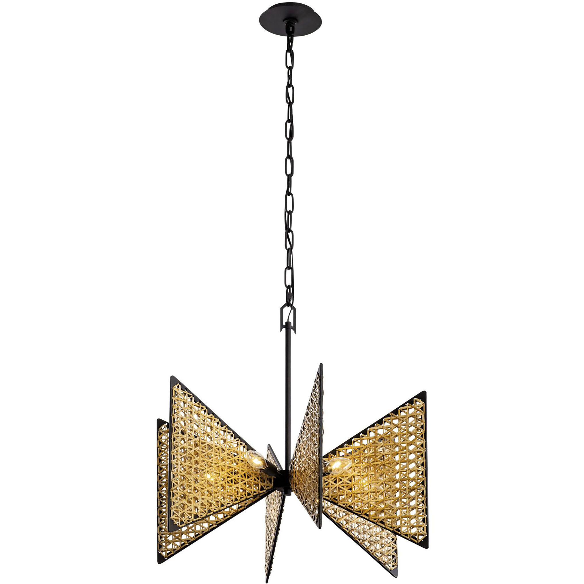Machina 6 Light 24 inch Matte Black Chandelier Ceiling Light, Smithsonian Collaboration