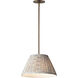 Dunbridge 1 Light 14 inch Weathered Brass Single Pendant Ceiling Light