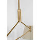 Richard June Hale 2 Light 56 inch Estate Brass Linear Chandelier Ceiling Light in LED