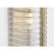 AERIN Claude LED 5.5 inch Hand-Rubbed Antique Brass Linear Sconce Wall Light in Clear Graniglia Glass