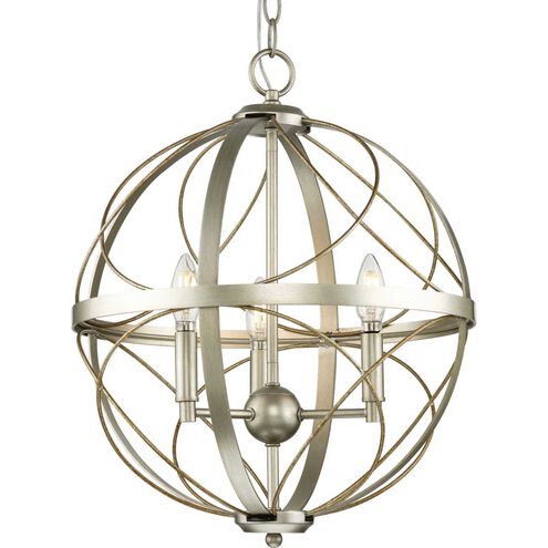Brandywine 3 Light Silver Ridge Pendant Ceiling Light
