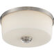 Lamina 3 Light 13.88 inch Brushed Nickel Flush Mount Ceiling Light