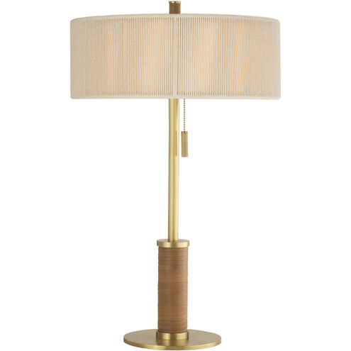 Middlebury 24.5 inch 4.00 watt Brown and Antique Brass Desk Lamp Portable Light