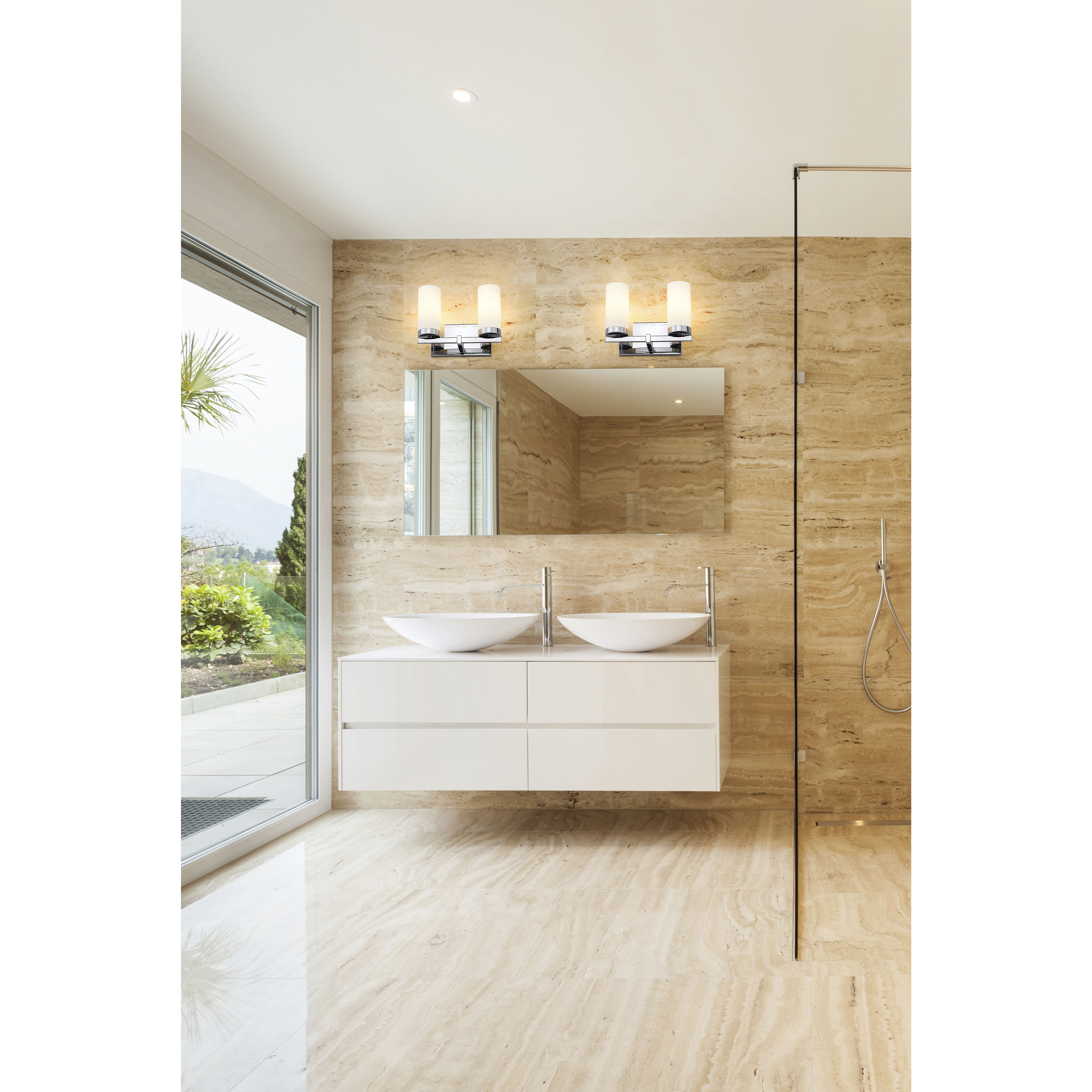 Danica 2 Light 11.75 inch Chrome Bath Vanity Light Wall Light