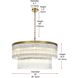 Harlow 14 Light 32 inch Satin Gold Chandelier Ceiling Light