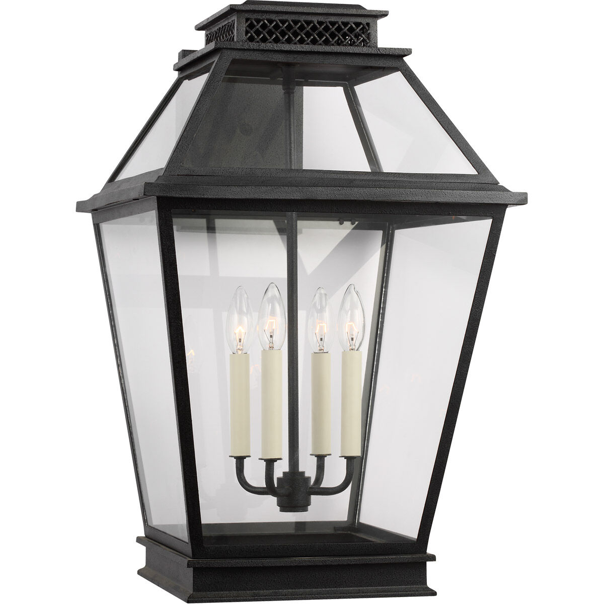 C&M by Chapman & Myers Falmouth 4 Light 25.38 inch Dark Weathered Zinc Outdoor Wall Lantern