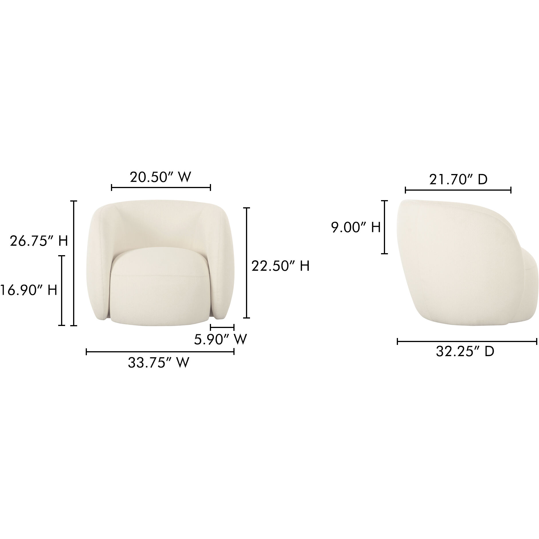 Rae White Outdoor Accent Chair