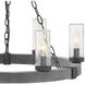 Open Air Sawyer LED 24 inch Aged Zinc with Distressed Black Outdoor Hanging, Low Voltage