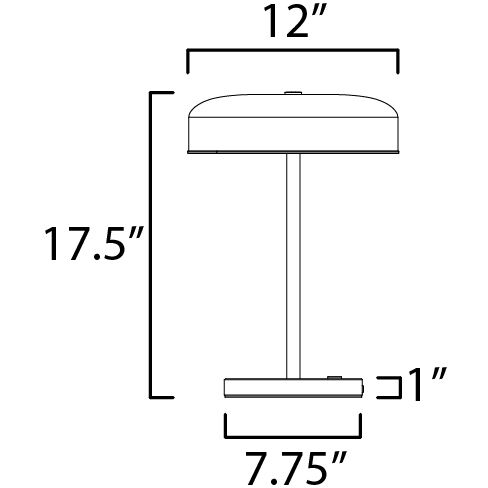 Voto 17.5 inch 8 watt Natural Aged Brass Table Lamp Portable Light in Clear