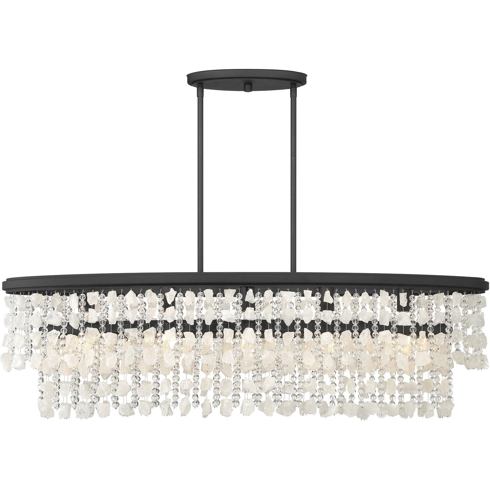 Shimmering Elegance 5 Light 48 inch Sand Coal Island Light Ceiling Light