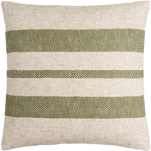 Mobley 20 X 20 inch Light Beige / Grass Green Accent Pillow