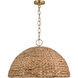 ED Ellen DeGeneres Cay 3 Light 24 inch Burnished Brass Pendant Ceiling Light