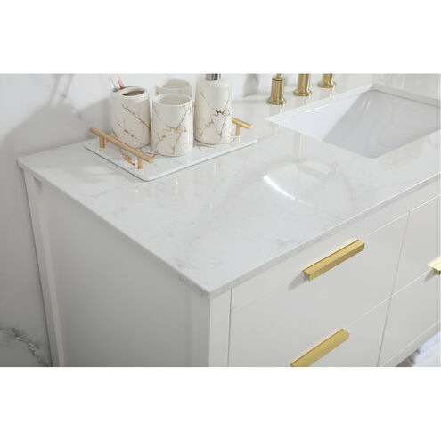 Larkin 60 X 22 X 34 inch White Vanity Sink Set