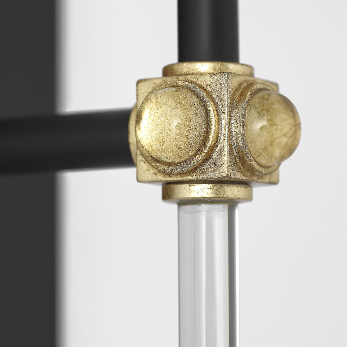 Julie Neill Lucia LED 5.5 inch Matte Black and Crystal Cordless Sconce Wall Light