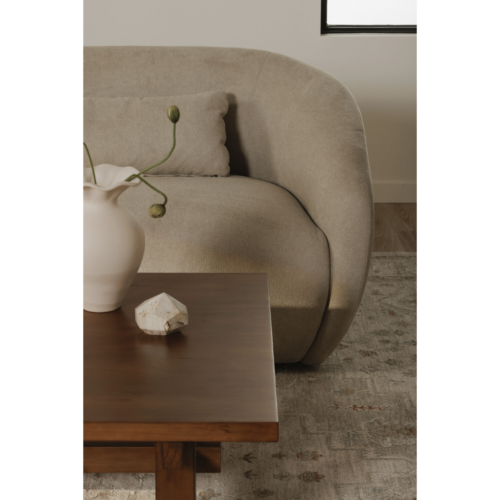 Amelia White Sofa, Right