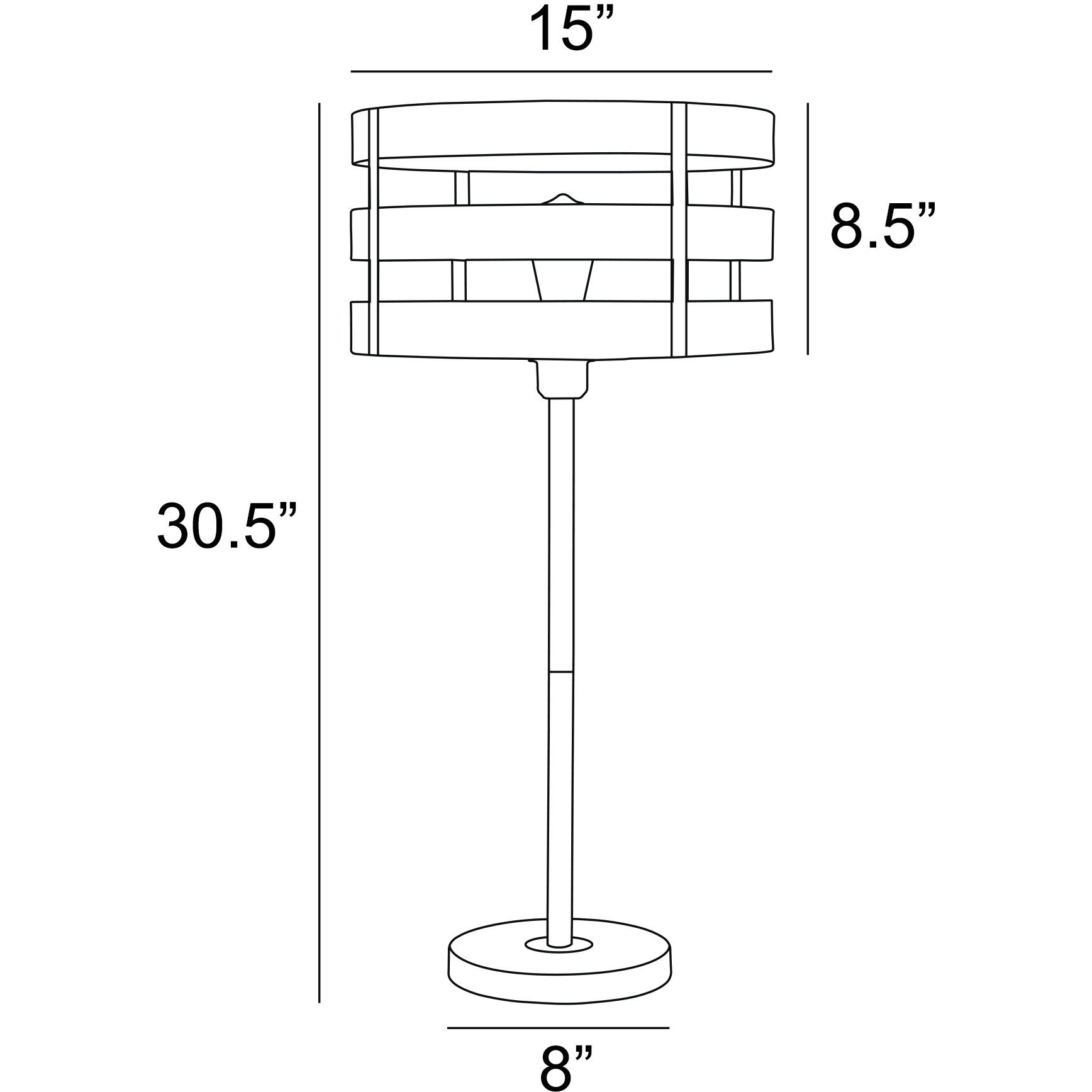 Balta 30.25 inch 60.00 watt Brown Wood Table Lamp Portable Light