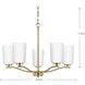 Adley 5 Light 22.87 inch Satin Brass Chandelier Ceiling Light 