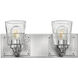 Jackson 2 Light 16.25 inch Brushed Nickel with Polished Antique Nickel Vanity Light Wall Light