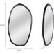 Foundry 50 X 28 inch Black Mirror, Oval