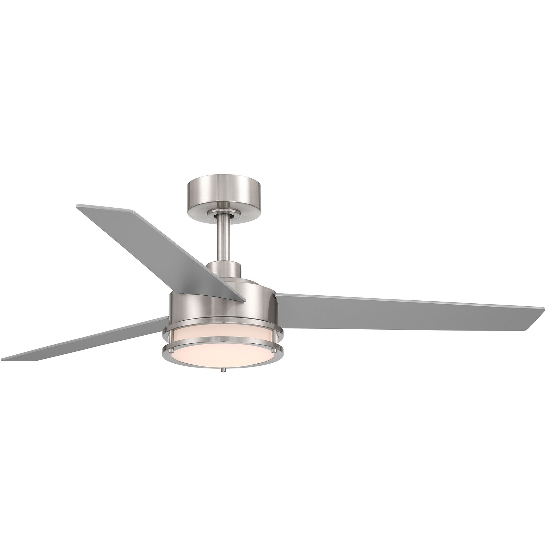 Cassini 52 inch Brushed Nickel with Reversible Silver/Pearl Gray Blades DC Smart Fan