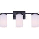 Britton 3 Light 21 inch Matte Black Vanity Fixture Wall Light
