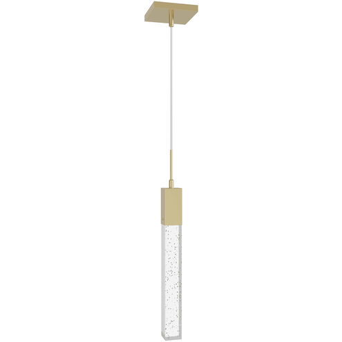 Original Glacier Avenue LED 2 inch Brushed Brass Pendant Ceiling Light in Bubbled