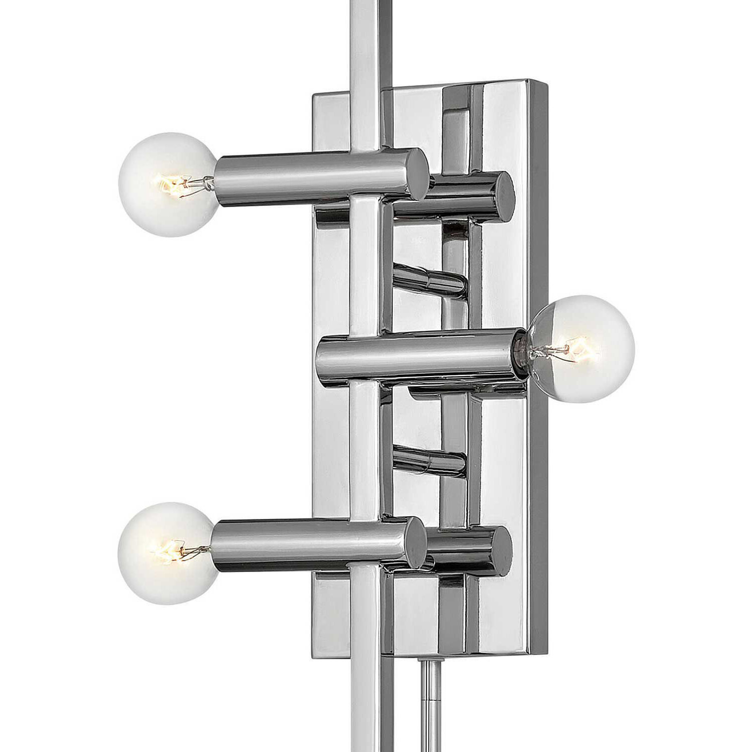 Kinzie 3 Light 6.25 inch Polished Nickel ADA Indoor Wall Sconce Wall Light, Plug-in