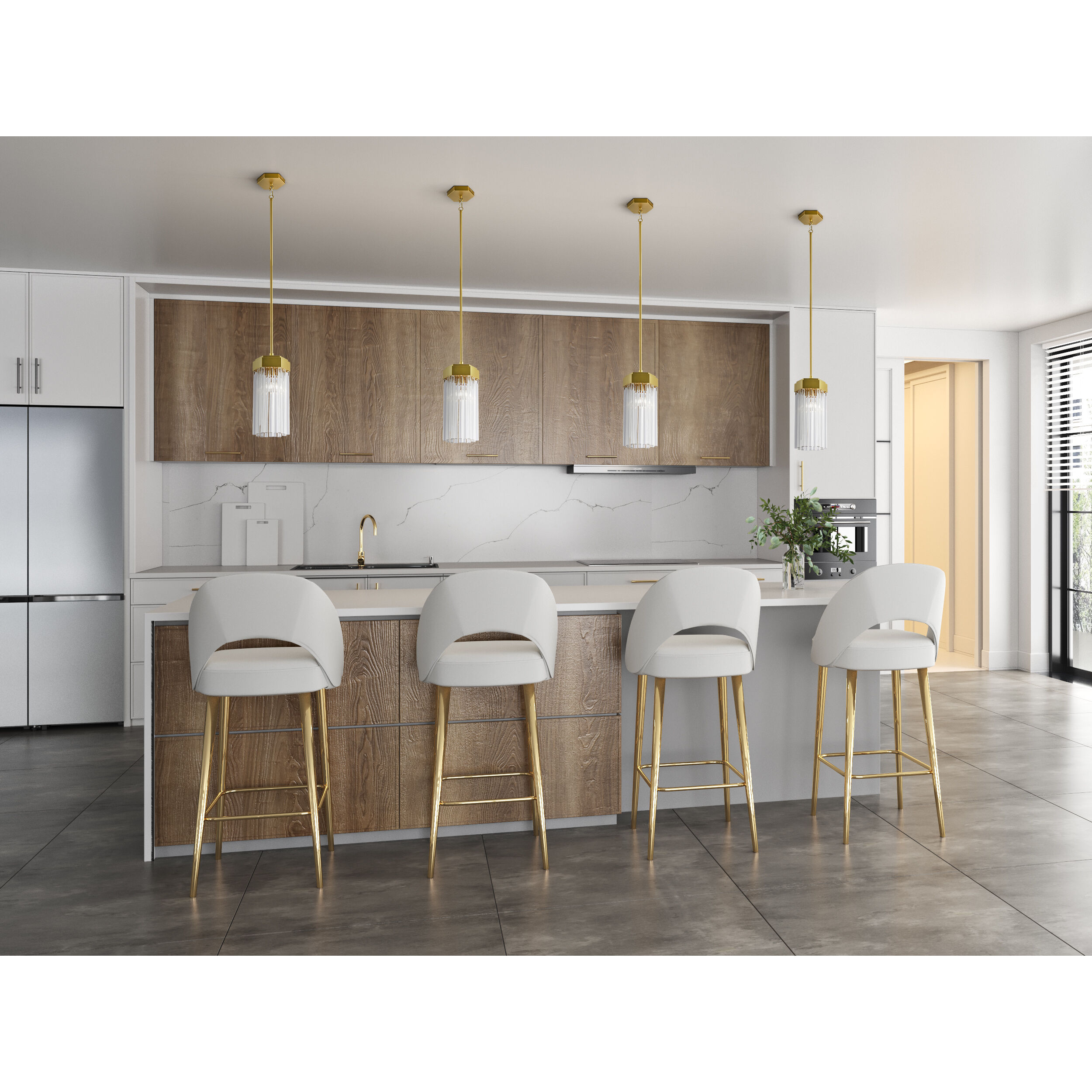 Emma 1 Light 6.9 inch Brushed Brass Pendant Ceiling Light