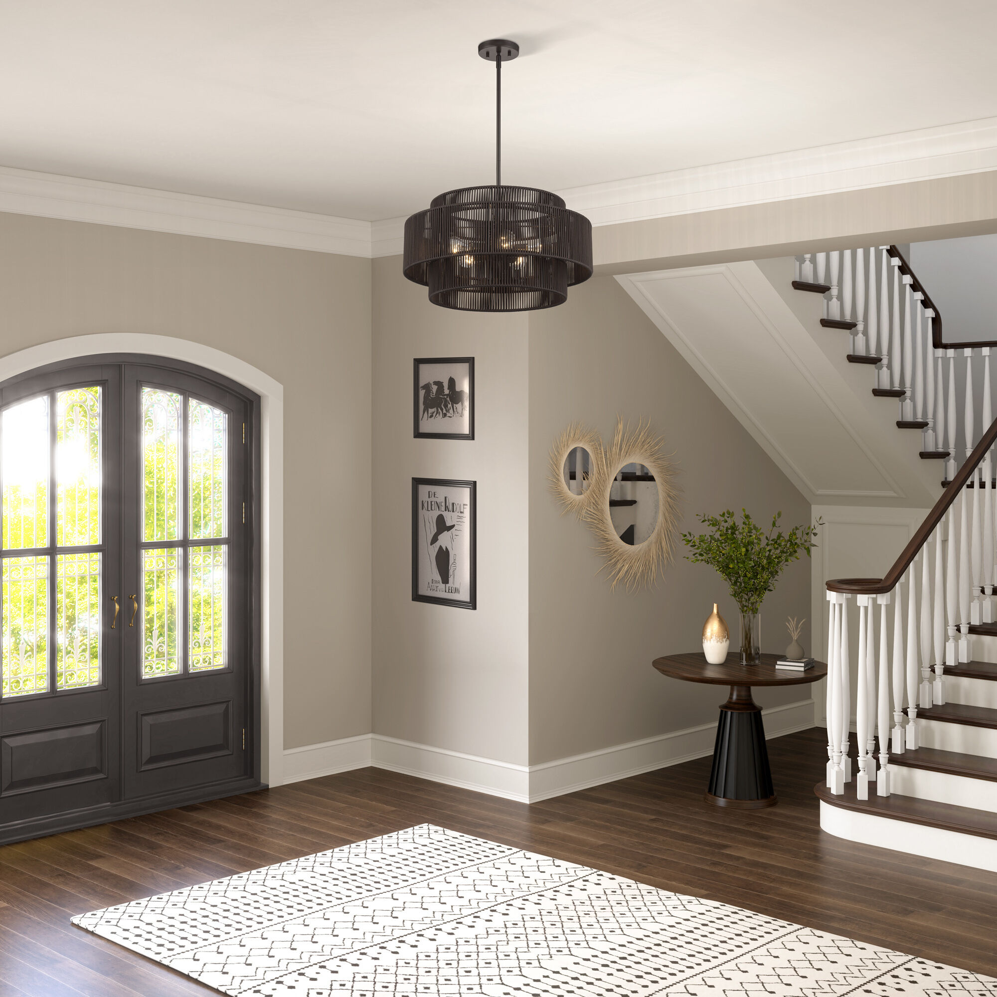 Acordia 5 Light 22 inch English Bronze Pendant Chandelier Ceiling Light