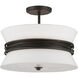 Dalvor 3 Light 15 inch Dark Bronze Semi-Flush Mount Ceiling Light