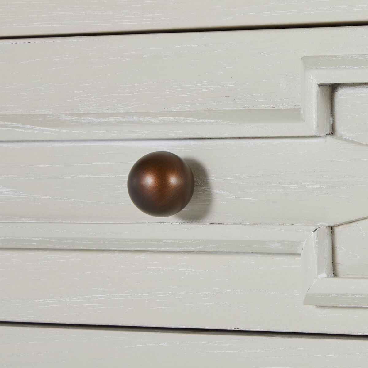 Ezekiel Cerused White / Antique Bronze Cabinet