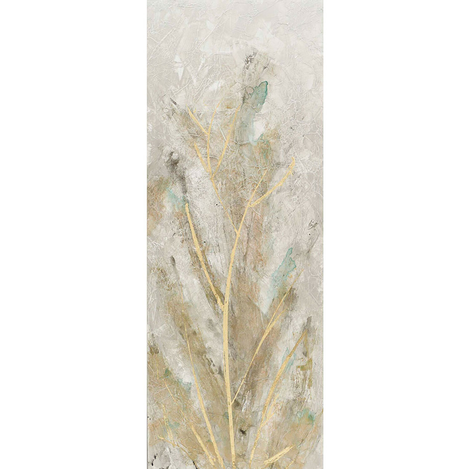 Aurora Metallic and Neutral and Beige and Turquoise Wall Sculpture, The Studio