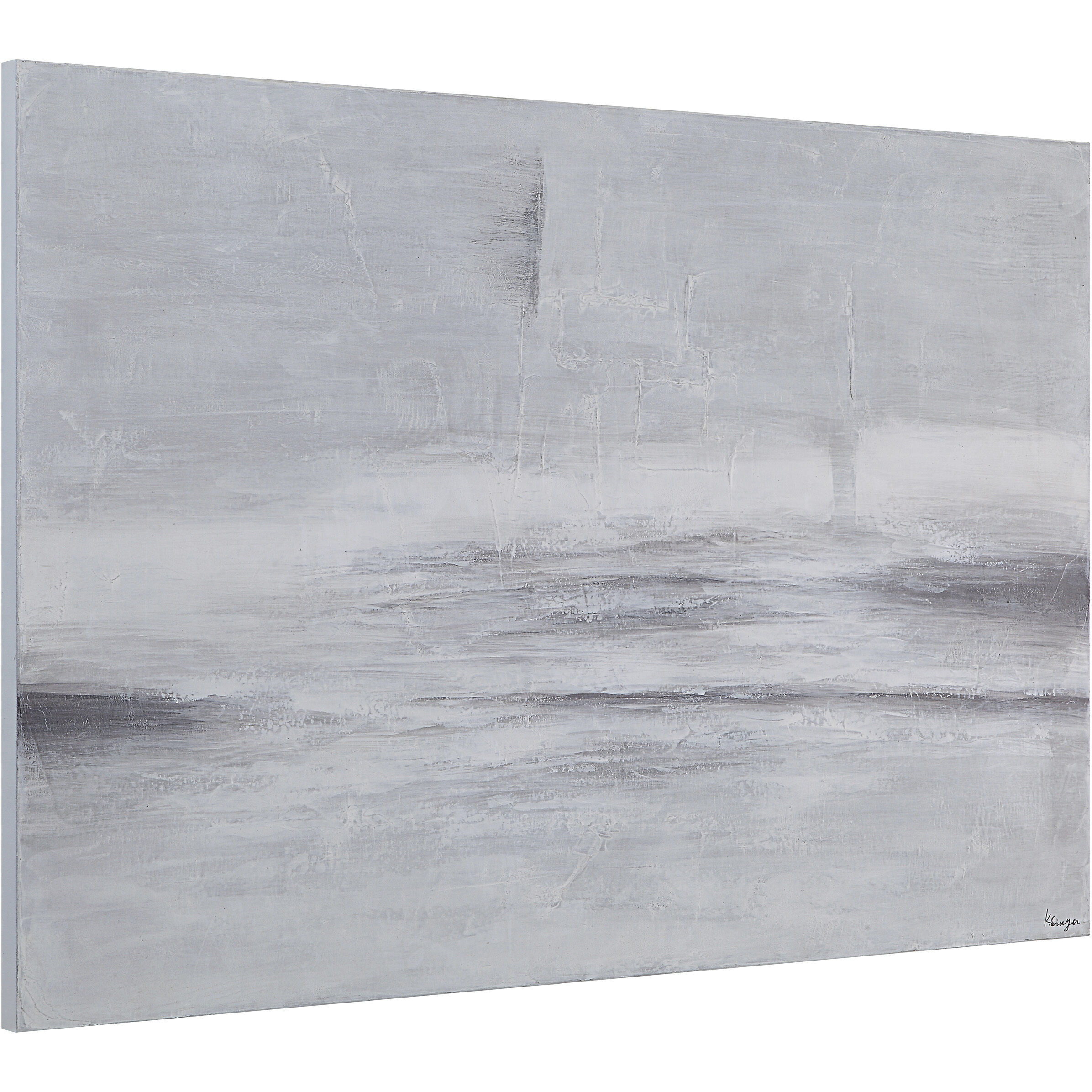 Benalla White/Grey/Black Canvas Art