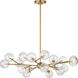 Drew & Jonathan Atticus 20 Light 32 inch Satin Brass Chandelier Ceiling Light in LED