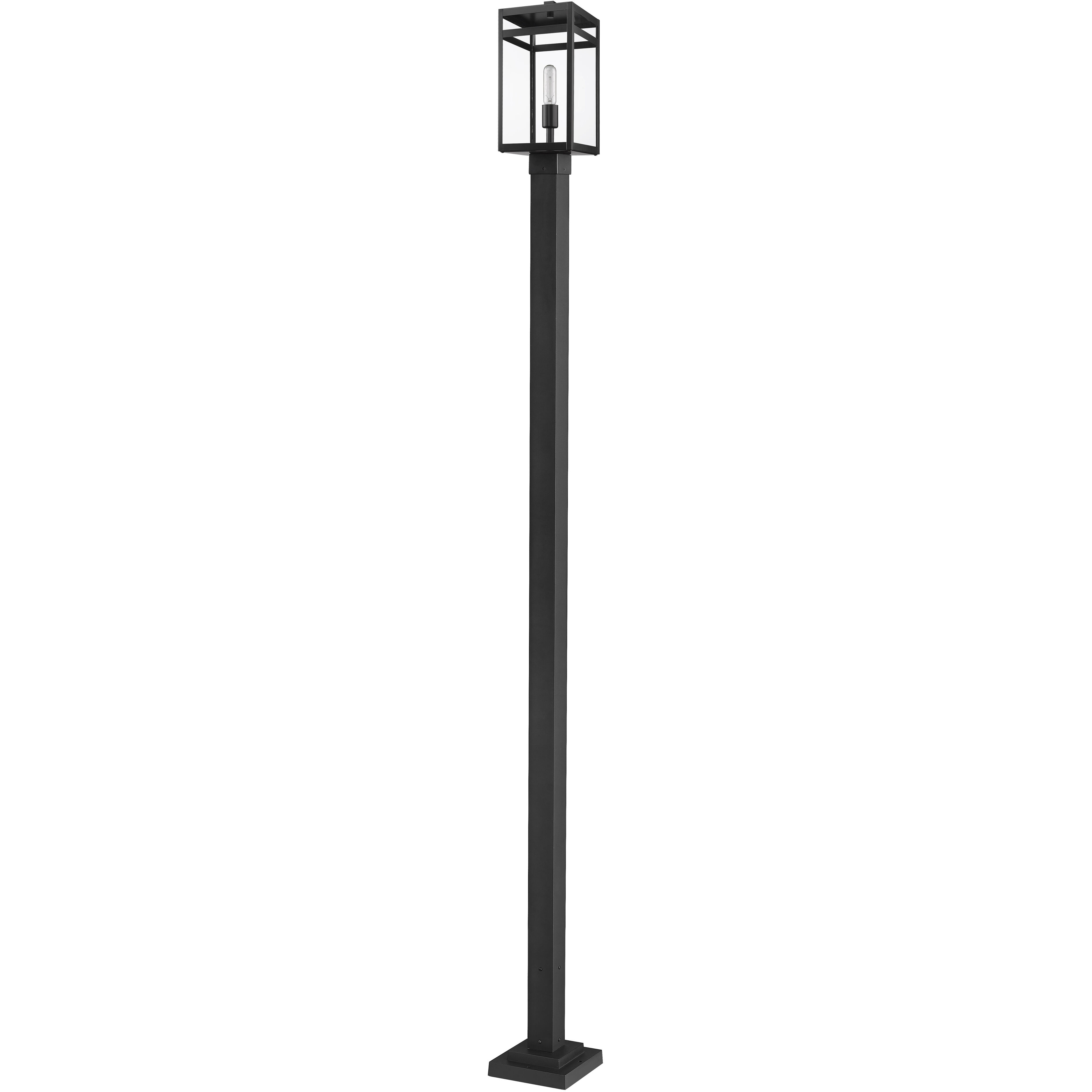 Nuri 1 Light 111.5 inch Black Outdoor Post Mounted Fixture