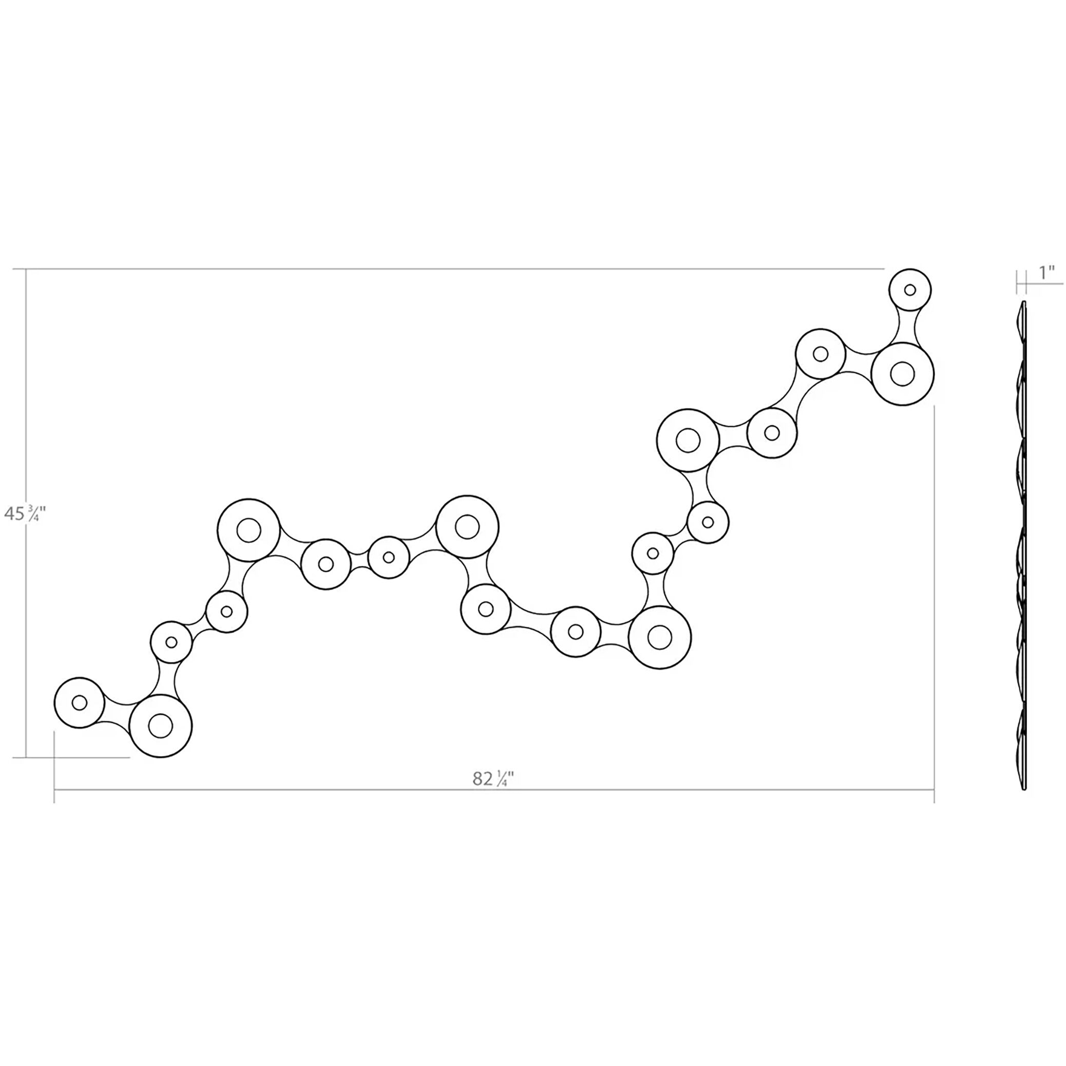 Coral Surface LED 91 inch Bright Satin Aluminum Surface Mount Ceiling Light