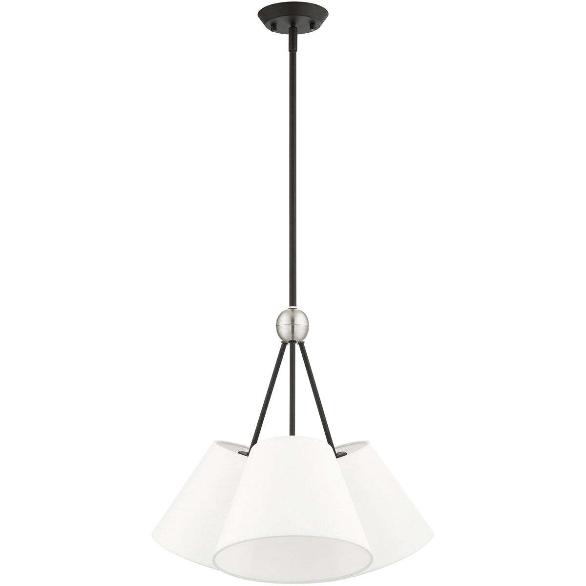 Prato 3 Light 21 inch Black Chandelier Ceiling Light