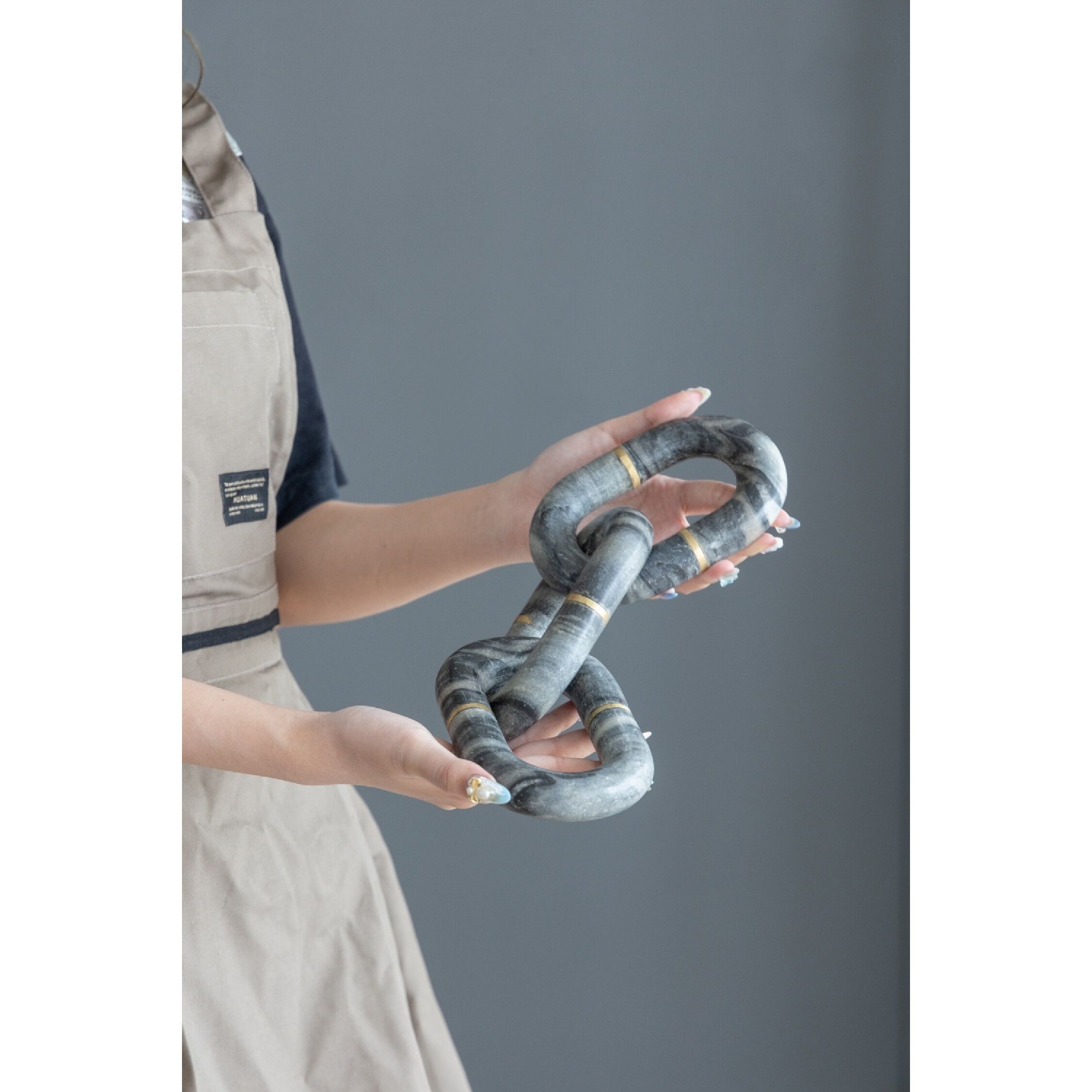 Anita Gray/Brass Marble Chain