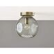 Camden 9 inch Antique Brass Flush Mount Ceiling Light