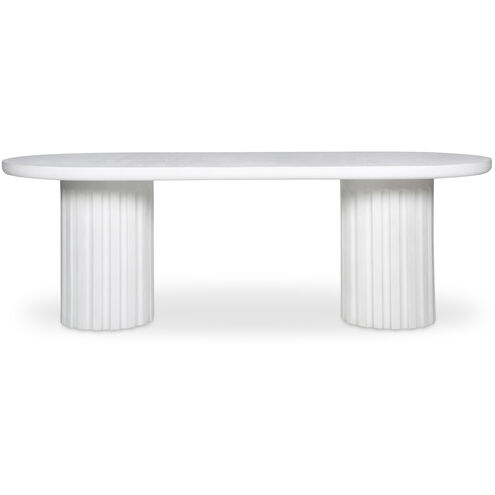 Eris 86.5 X 35.5 inch White Outdoor Dining Table