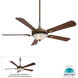 Cristafano 68 inch Belcaro Walnut with Dark Walnut Blades Ceiling Fan