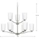 Adley 9 Light 28 inch Brushed Nickel Chandelier Ceiling Light