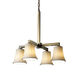 Limoges LED 21 inch Brushed Nickel Chandelier Ceiling Light in 2800 Lm LED, Bamboo, Cylinder with Flat Rim, Modular