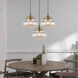 Art Glass 1 Light 9 inch Antique Brass Mini Pendant Ceiling Light