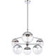 Eclipse 6 Light 36 inch Chrome Pendant Ceiling Light
