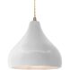Radiance LED 11.5 inch Antique Brass and Bisque Pendant Ceiling Light
