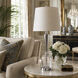Cameron 32 inch 60 watt Clear and Silver Table Lamp Portable Light