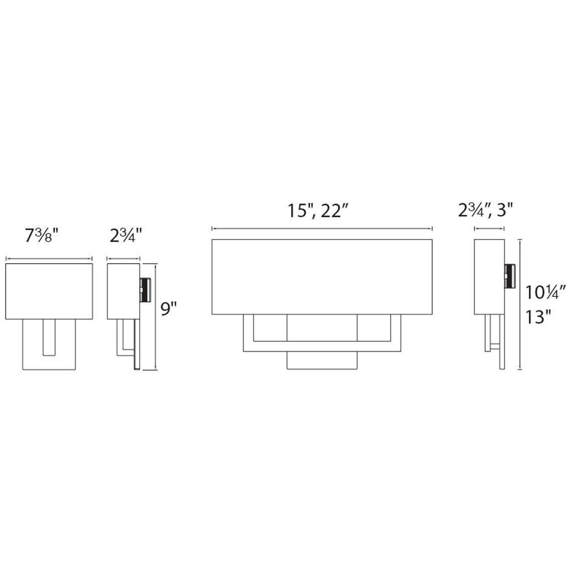 Manhattan Wall Sconce Wall Light in Brushed Bronze, dweLED