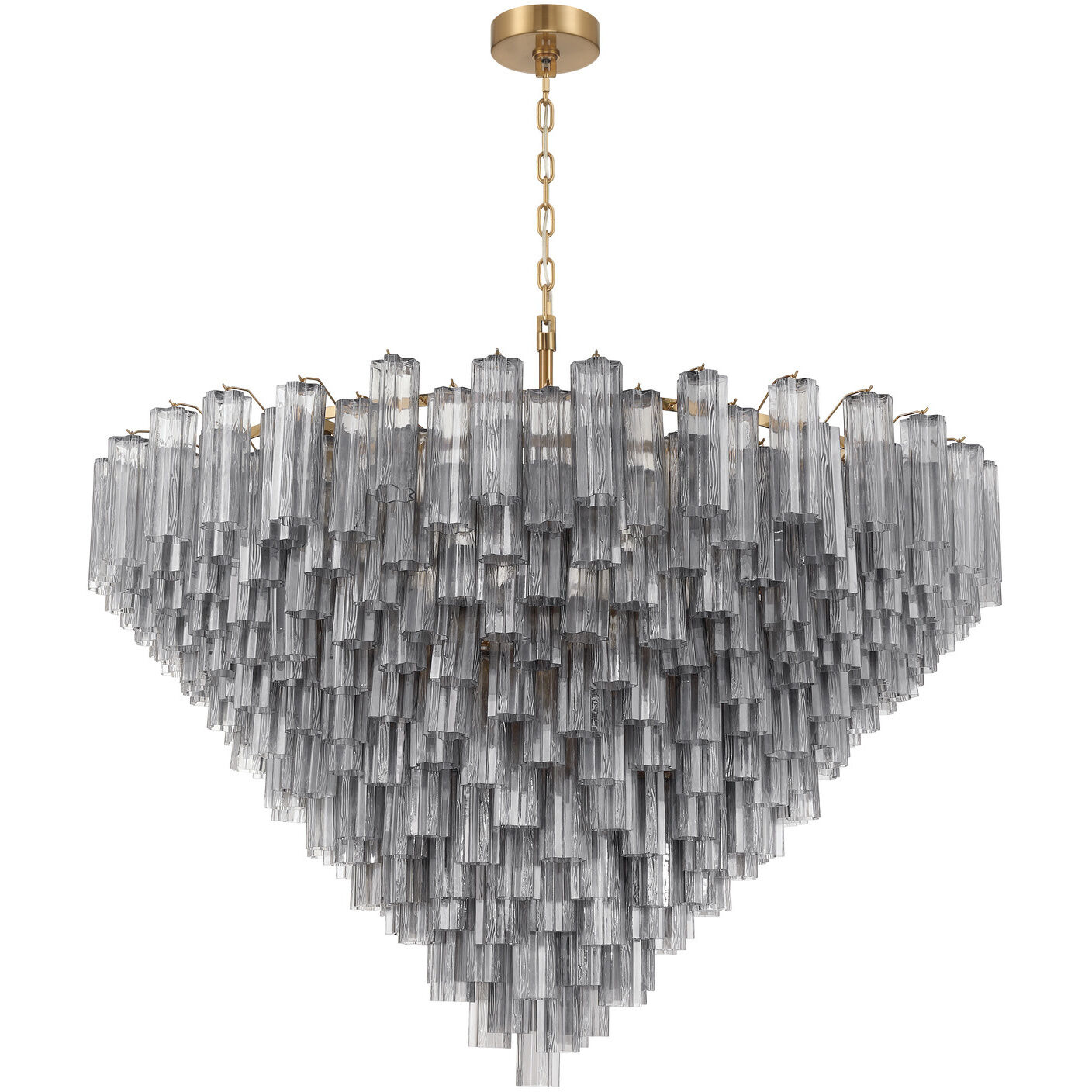 Addis 40 Light 62 inch Aged Brass Chandelier Ceiling Light